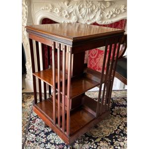 English Mahogany Revolving Bookcase - 20th Century
