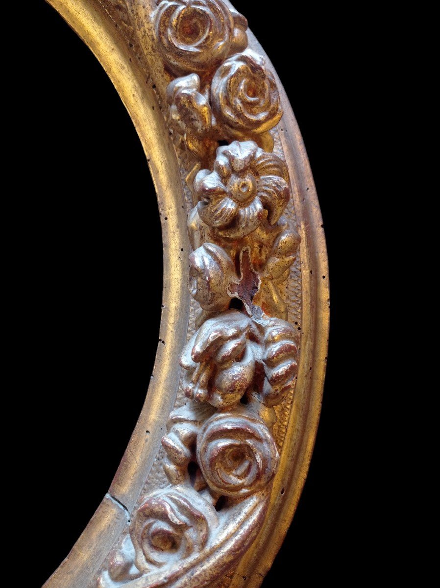 Tondo Frame Gilded Wood Circa 1700-photo-4