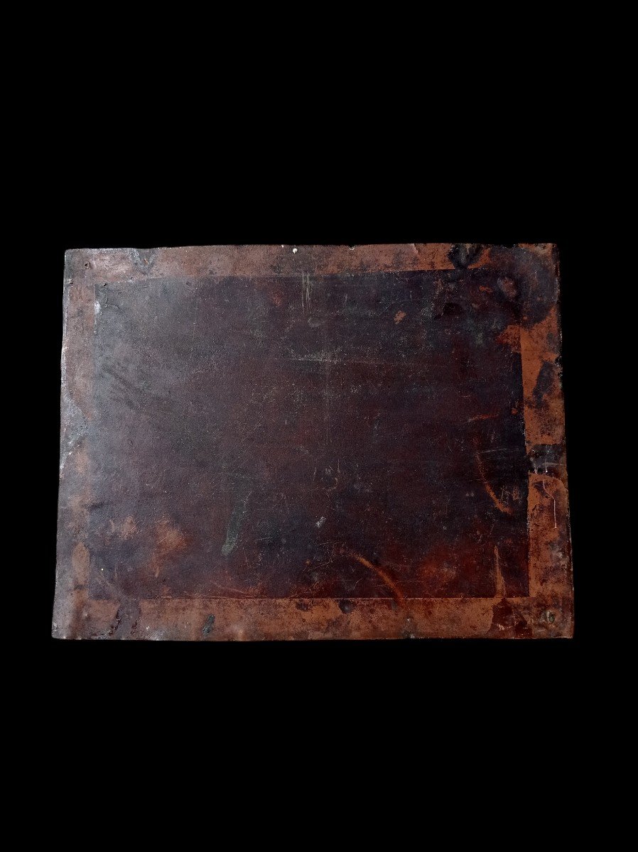 Oil On Copper Circa 1700 Lamentation-photo-3