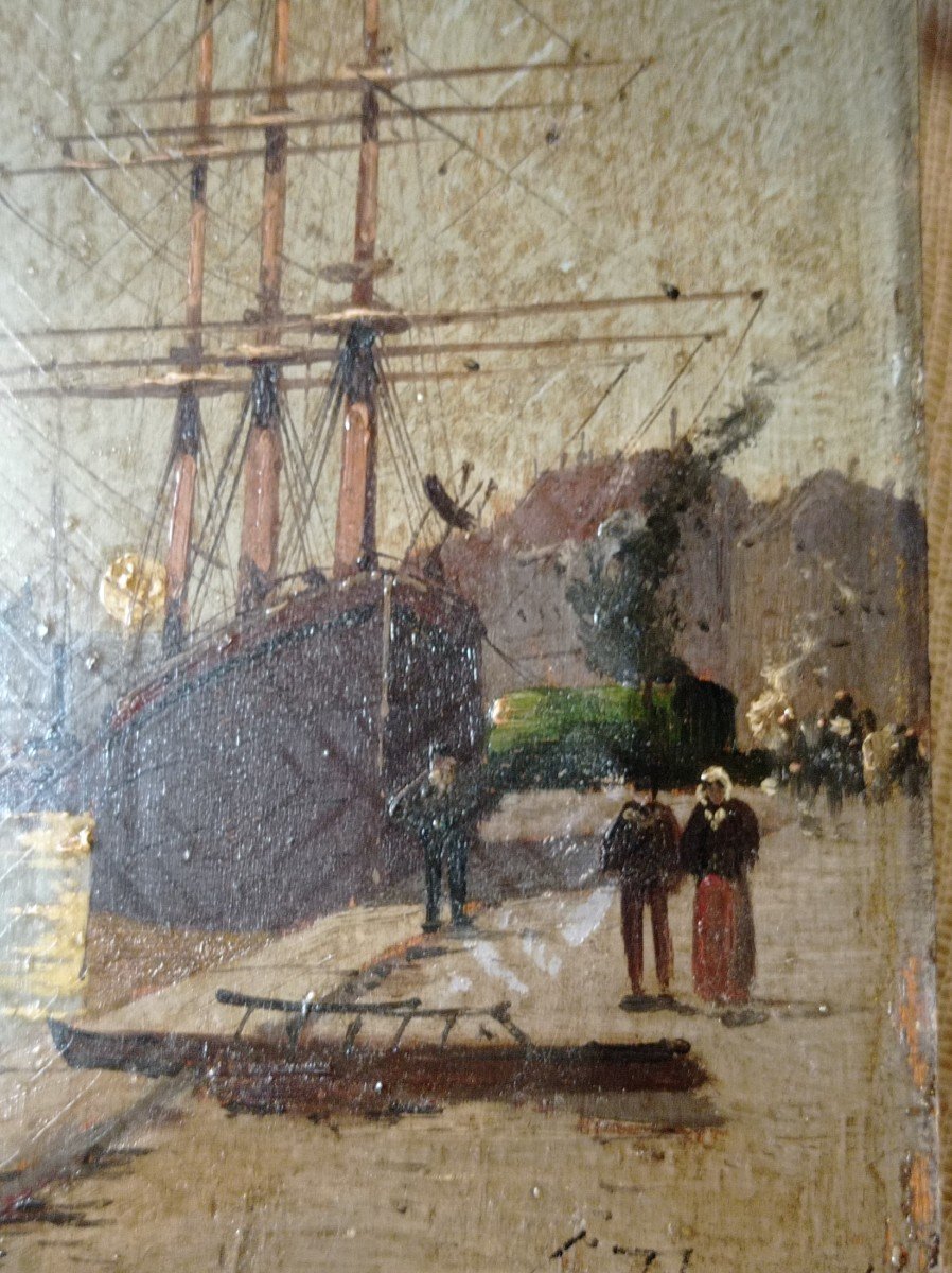 Galien Laloue Boats At The Quay-photo-4