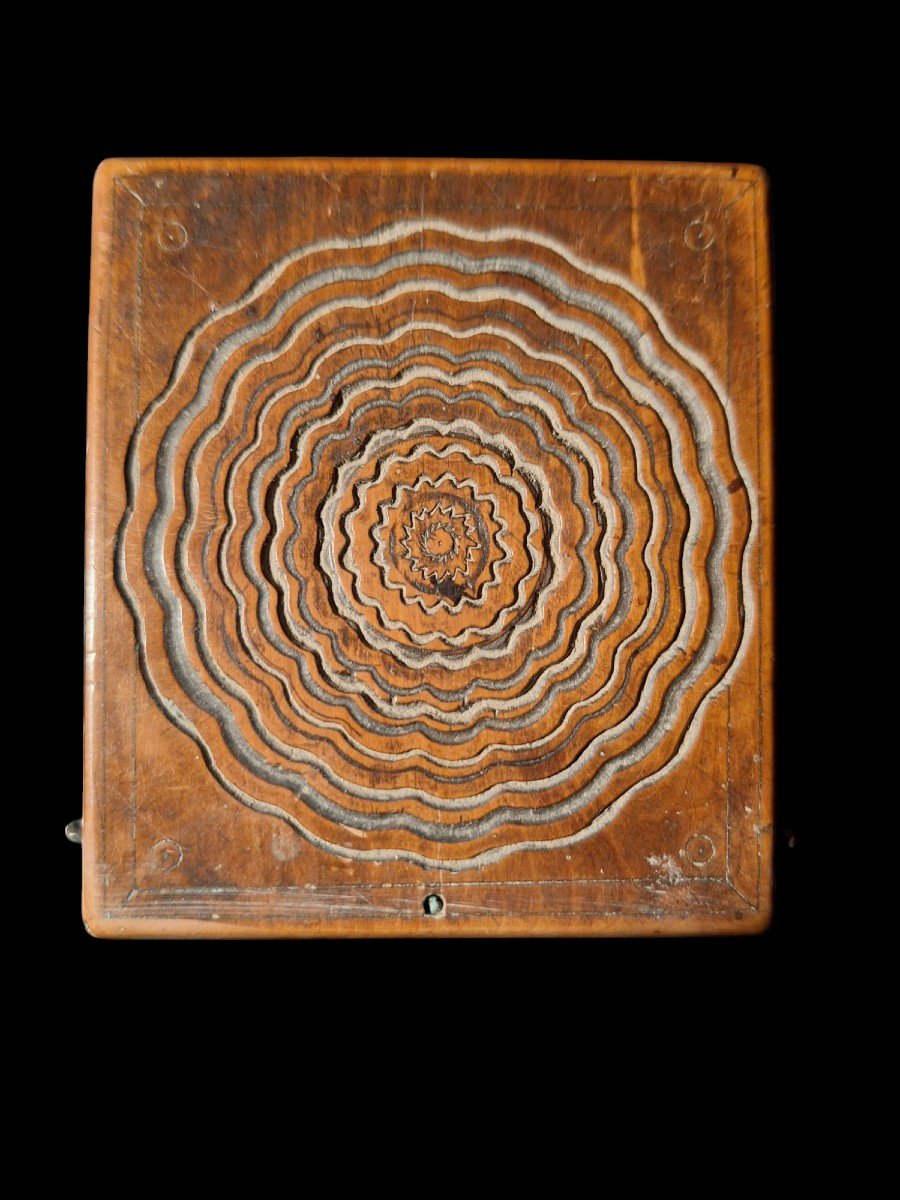 18th Century Boxwood Sundial Compass-photo-2