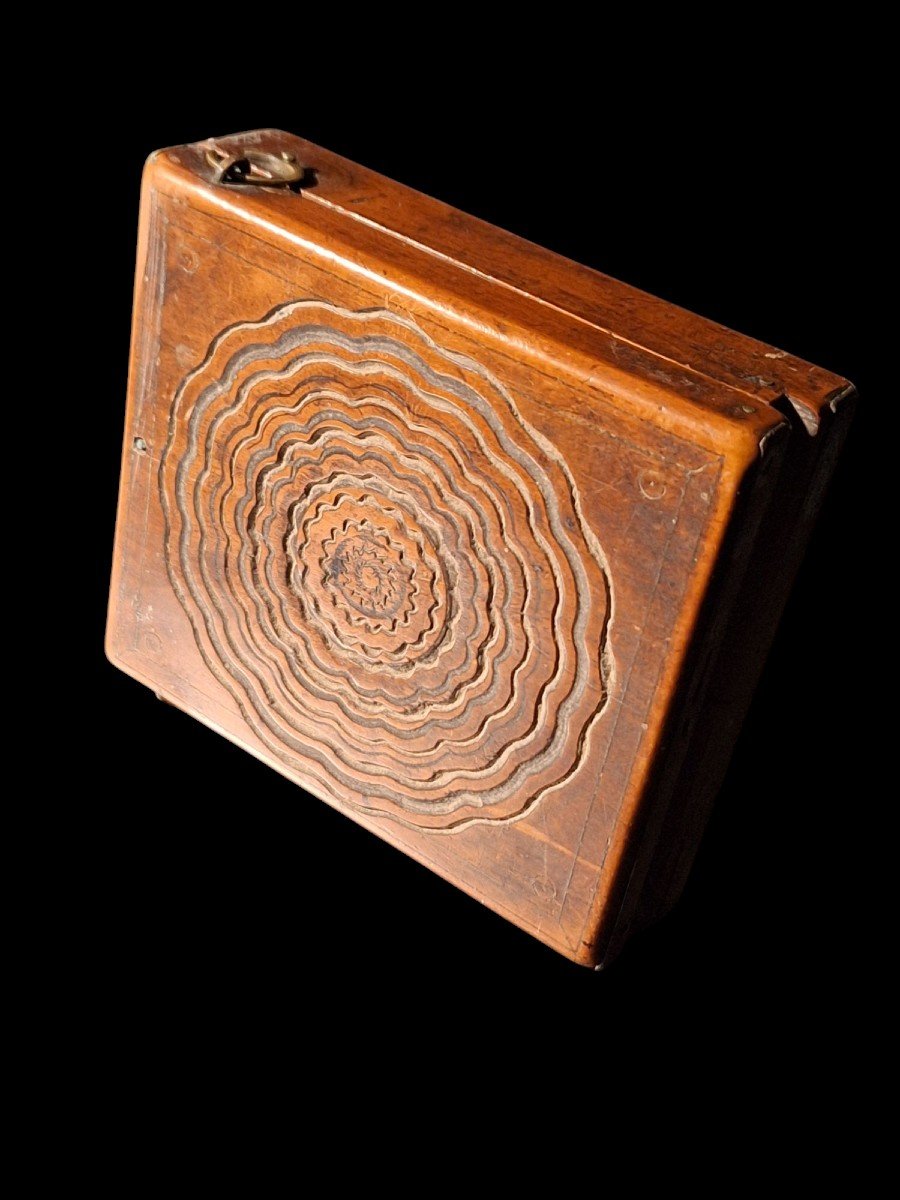 18th Century Boxwood Sundial Compass-photo-2