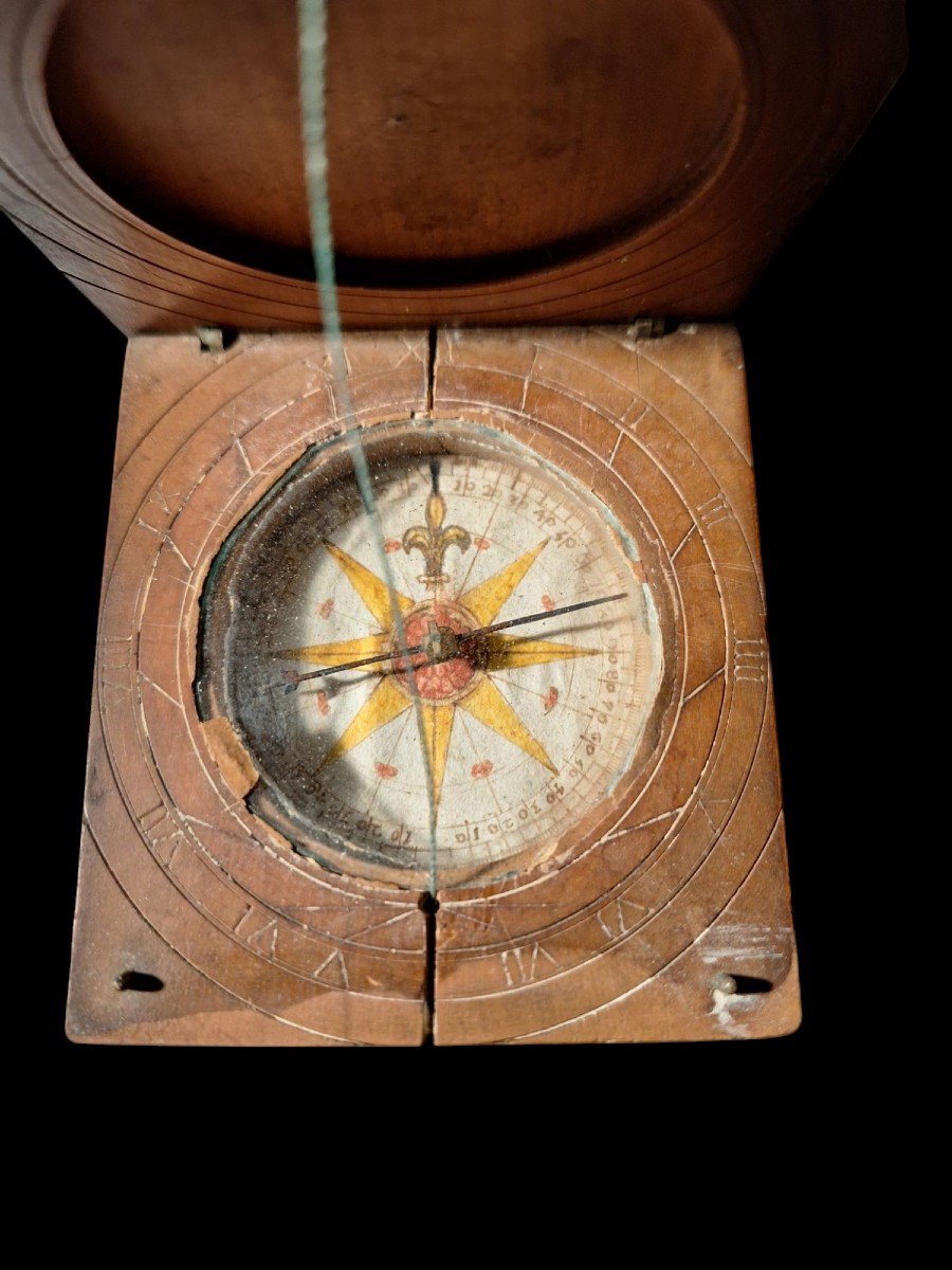 18th Century Boxwood Sundial Compass
