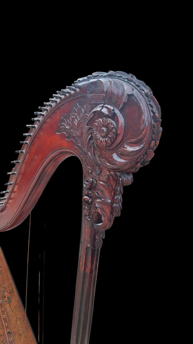 Harp By Wolter, Paris, 18th Century-photo-2