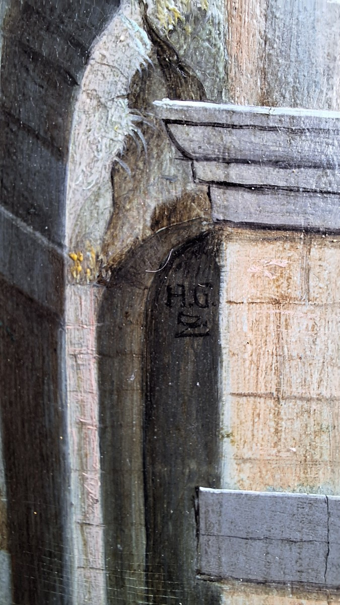 Grande huile sur cuivre Adoration des bergers -photo-5