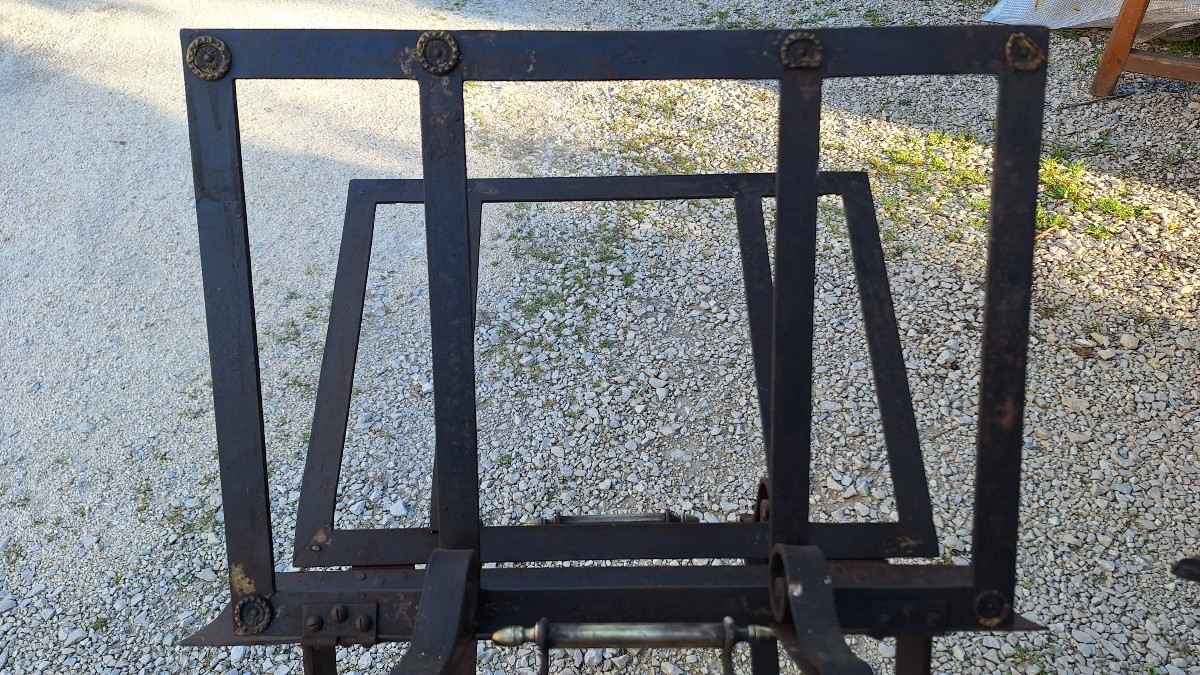 porte cartes officier de campagne fer forgé début XIXéme siecle-photo-4