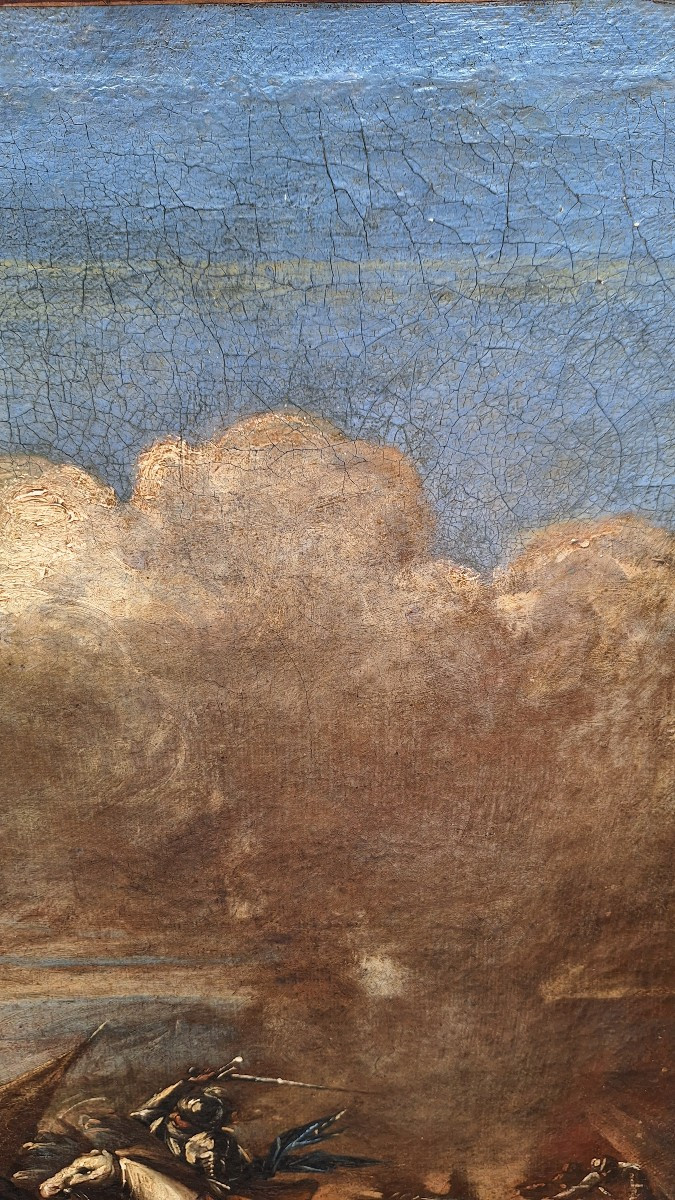 Tableau scène de bataille XVIIéme siècle-photo-4