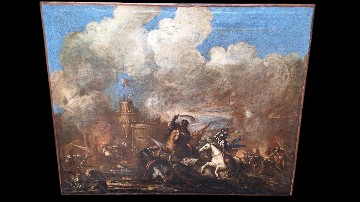 Tableau scène de bataille XVIIéme siècle