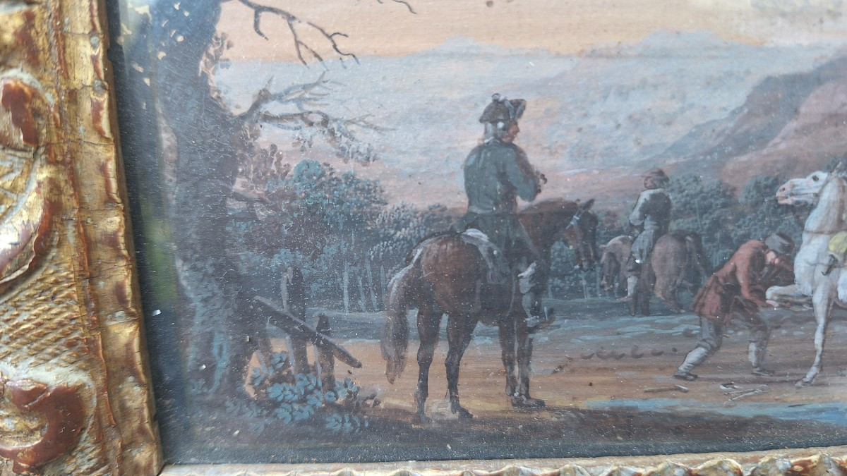 Paire de gouaches du 17éme siecle -photo-4