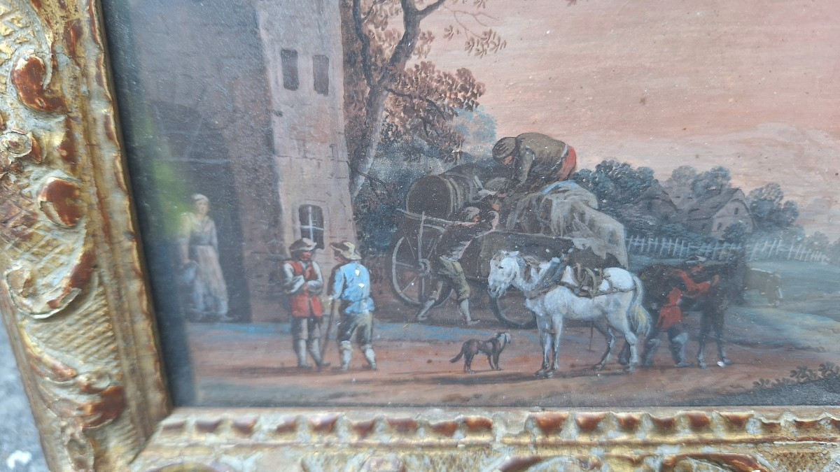 Paire de gouaches du 17éme siecle -photo-4