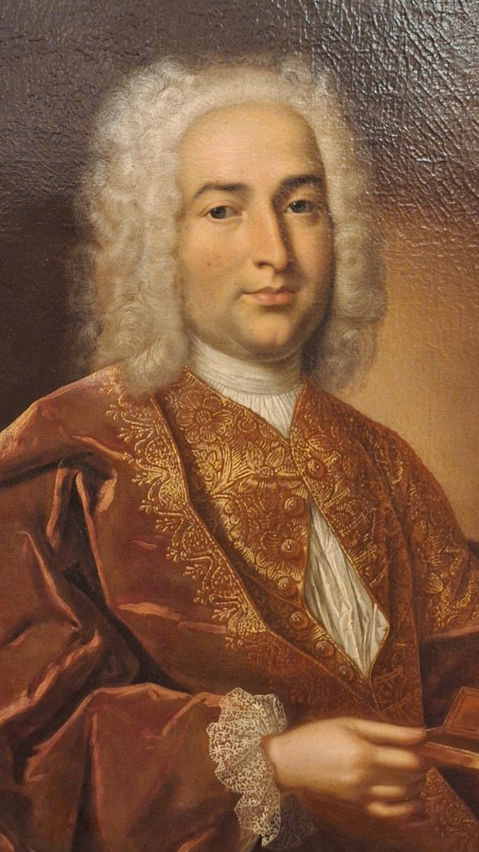 Portrait Painting Of A Gentleman From The Early 18th Century
