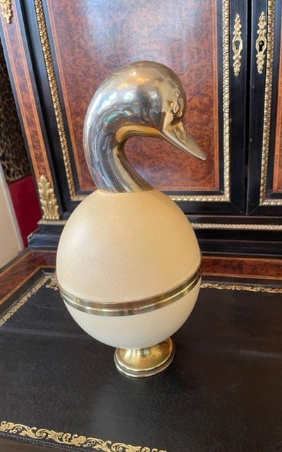 Pair Of Ostrich Duck Egg Boxes-photo-3