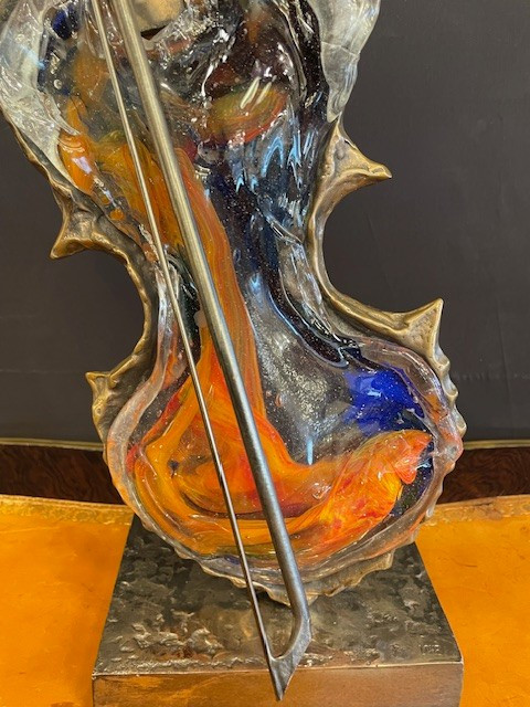 Bronze And Glass Paste Sculpture-photo-1