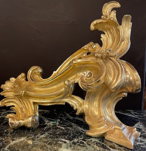 chenets bronze doré-photo-1