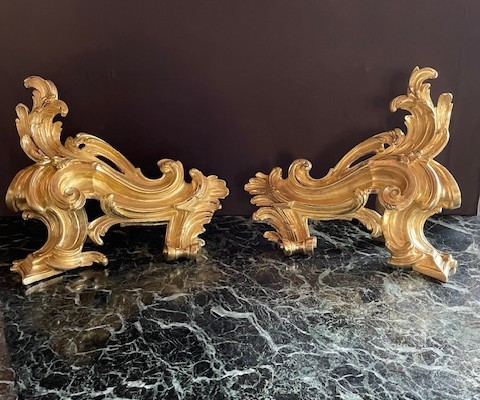 chenets bronze doré-photo-4