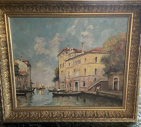 Tableau huile sur panneau de Venise