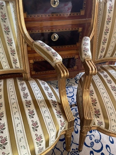 Pair Of Cabriolet Armchairs-photo-4