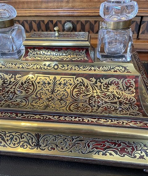 Boulle Inkwell (writing Set)-photo-2