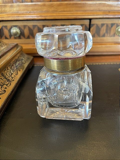 Boulle Inkwell (writing Set)-photo-1