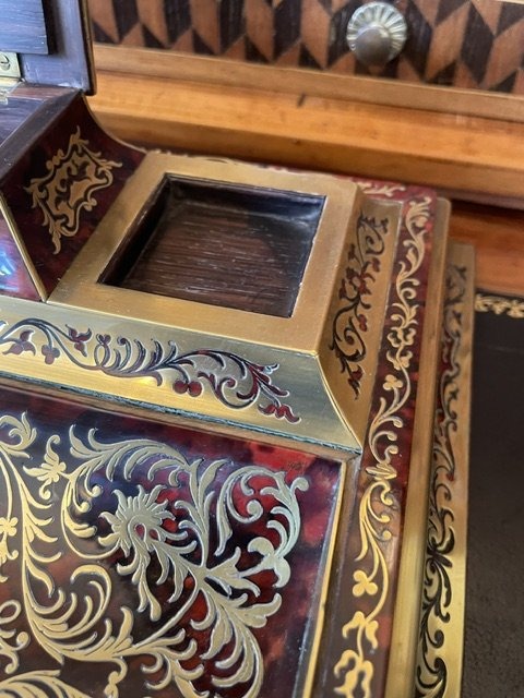 Boulle Inkwell (writing Set)-photo-3