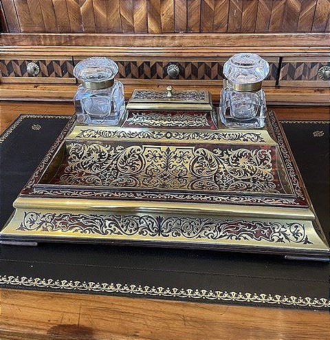 Boulle Inkwell (writing Set)