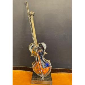 sculpture bronze et pate de verre