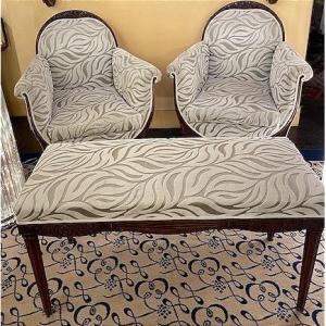 Fauteuils et banquette art deco