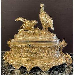 coffret bronze doré de J MOIGNIEZ