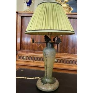 Acid-etched Glass Lamp