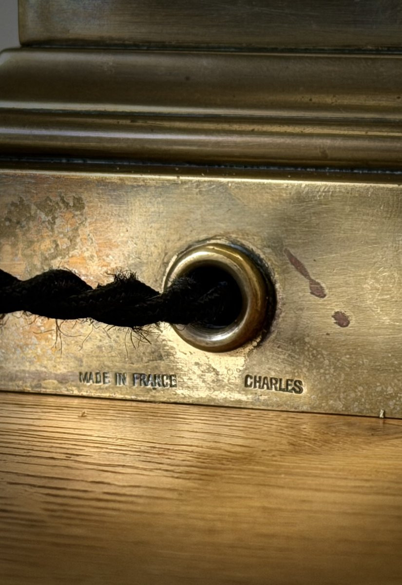 Lampe Maison Charles vase Médicis vintage en bronze doré -photo-2