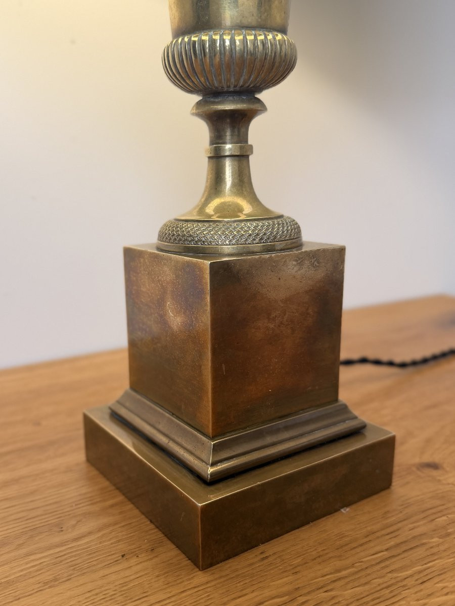 Lampe Maison Charles vase Médicis vintage en bronze doré -photo-4