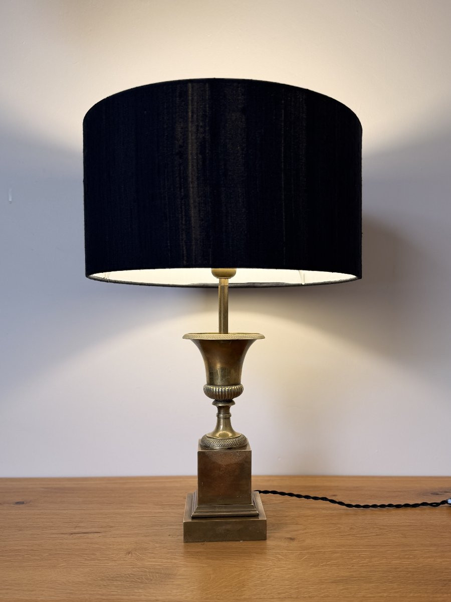 Lampe Maison Charles vase Médicis vintage en bronze doré -photo-1