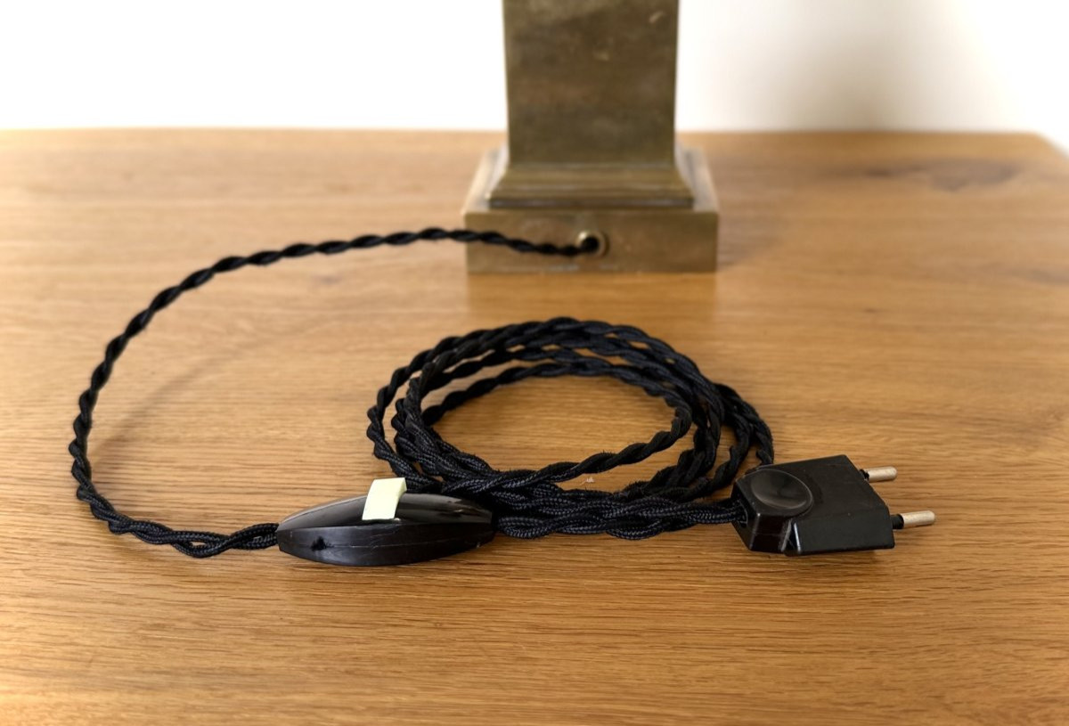 Lampe Maison Charles vase Médicis vintage en bronze doré -photo-2