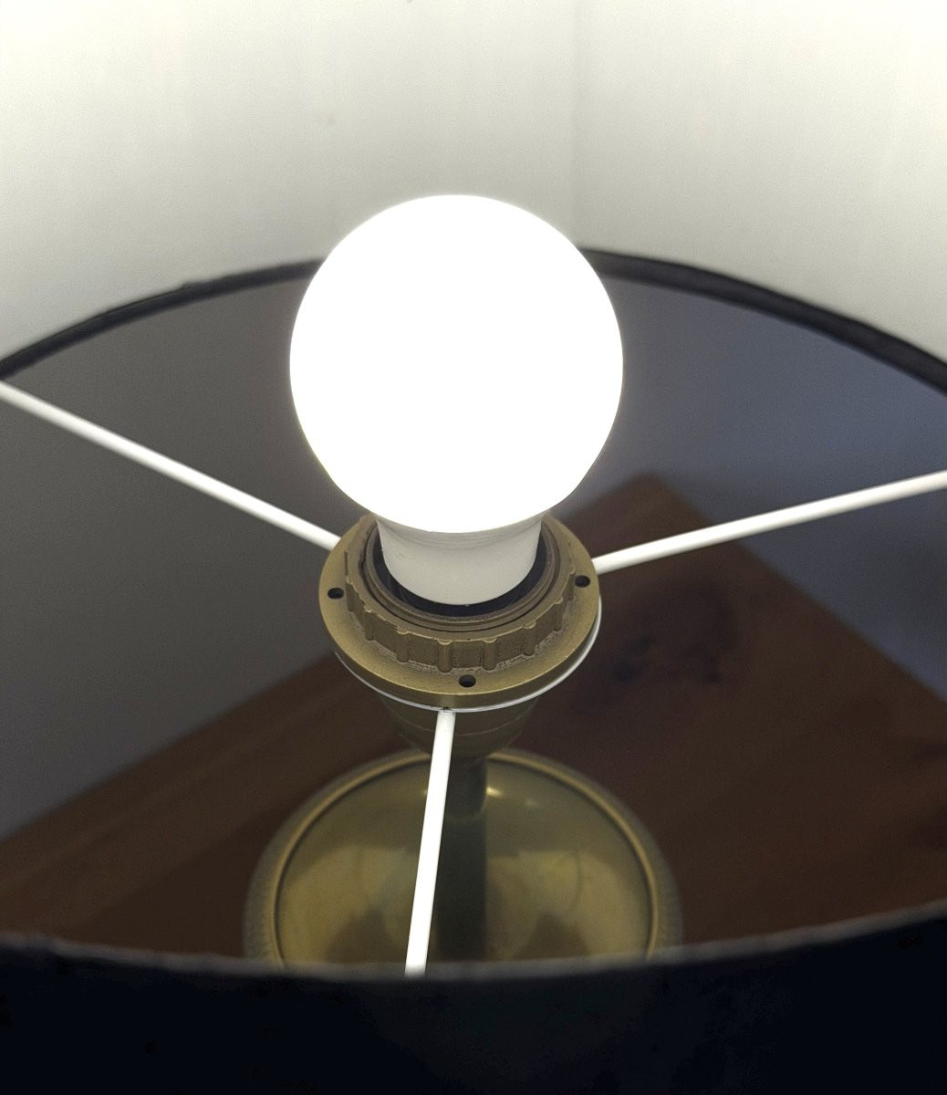 Lampe Maison Charles vase Médicis vintage en bronze doré -photo-3