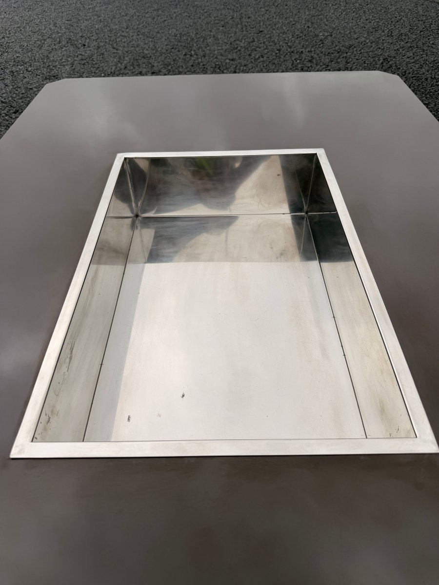 "alveo" Coffee Table By Willy Rizzo For Mario Sabot - Iced Brown Lacquer, 1970s-photo-1