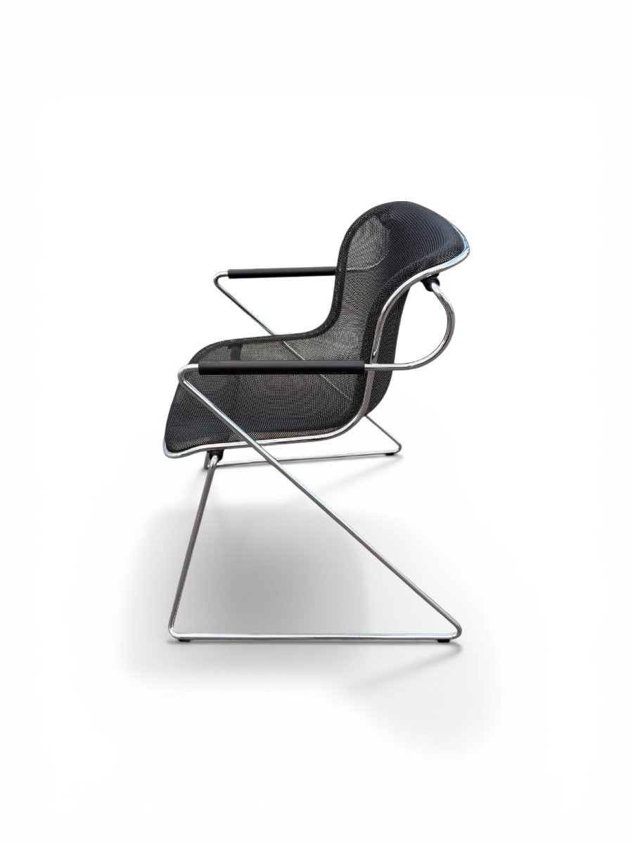 Penelope Pollock Chair | Castelli 1982 | Mesh And Black Steel-photo-2