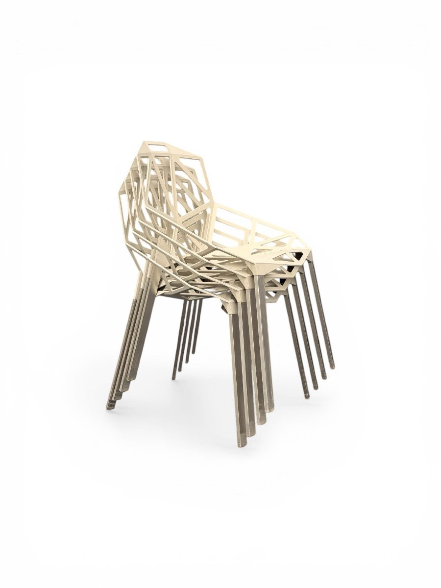 Suite 4 Chaises Chair One Magis, Ex-Louvre, K. Grcic-photo-2