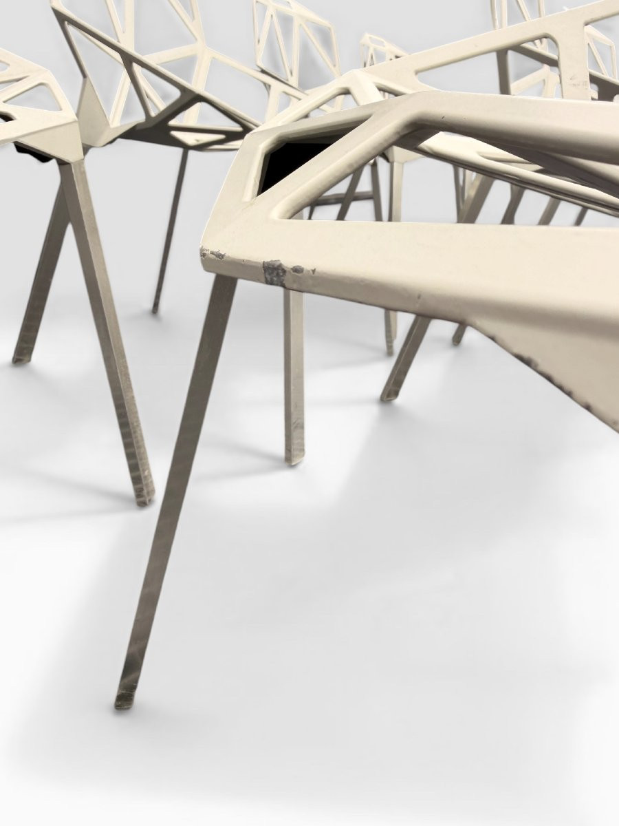 Suite 4 Chaises Chair One Magis, Ex-Louvre, K. Grcic-photo-4