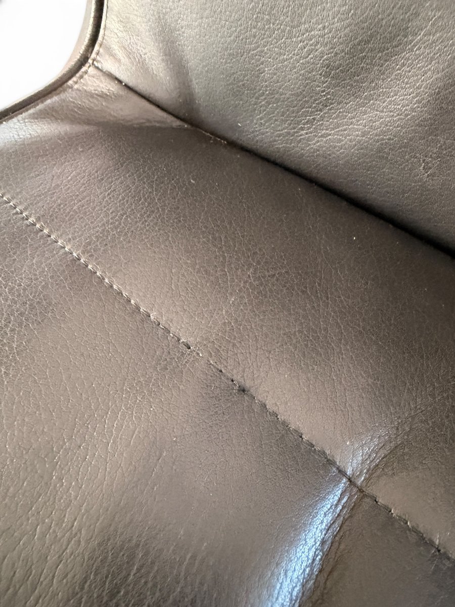 Pair Of Richard Sapper Office Chairs, Knoll International Edition, Leather And Glides, Circa-photo-4