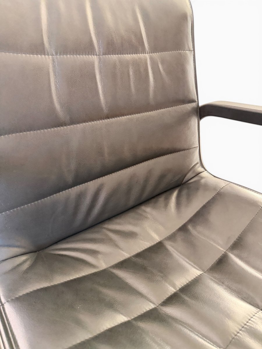 Pair Of Richard Sapper Office Chairs, Knoll International Edition, Leather And Glides, Circa-photo-6