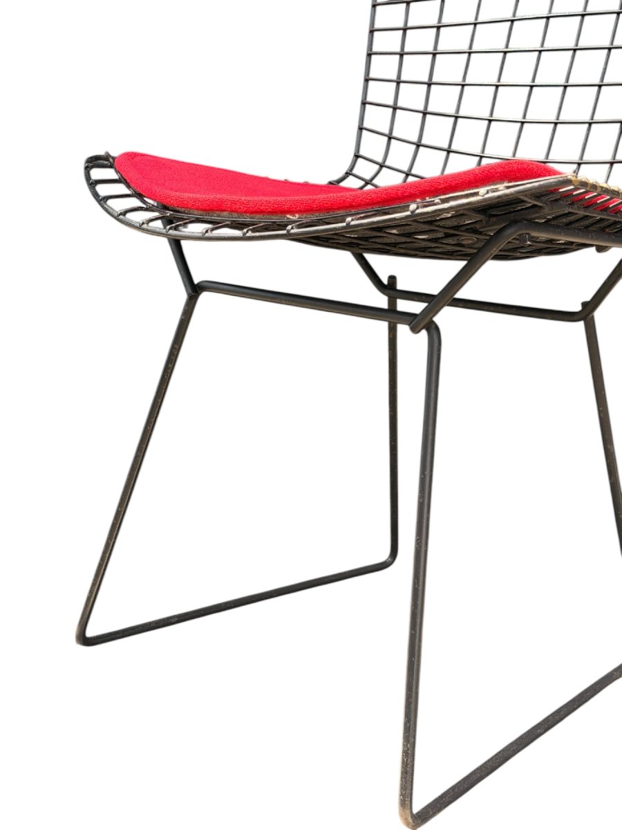 Pair Of "wire" Chairs By Harry Bertoia For Knoll (vintage Edition, Brass Soldered Joints)-photo-1