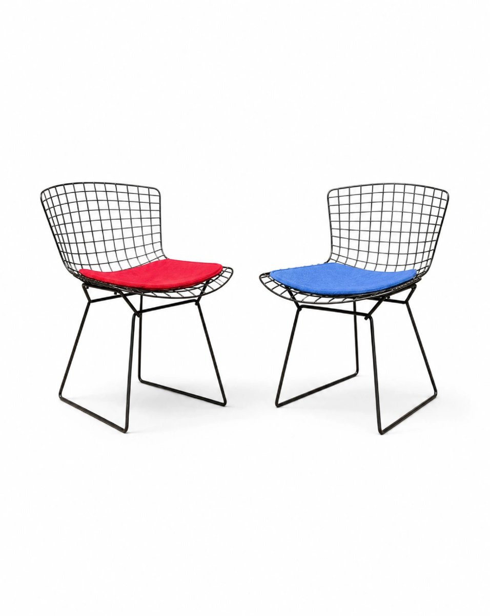 Pair Of "wire" Chairs By Harry Bertoia For Knoll (vintage Edition, Brass Soldered Joints)
