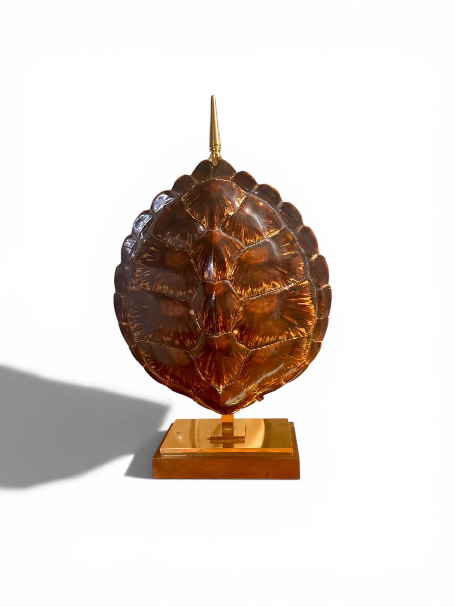 Importante Lampe Sculpturale "Tortue" par la Maison Jansen, Paris c. 1970-photo-2