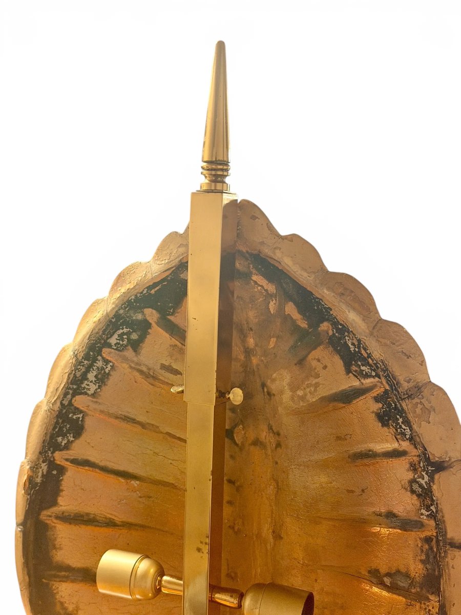 Importante Lampe Sculpturale "Tortue" par la Maison Jansen, Paris c. 1970-photo-4