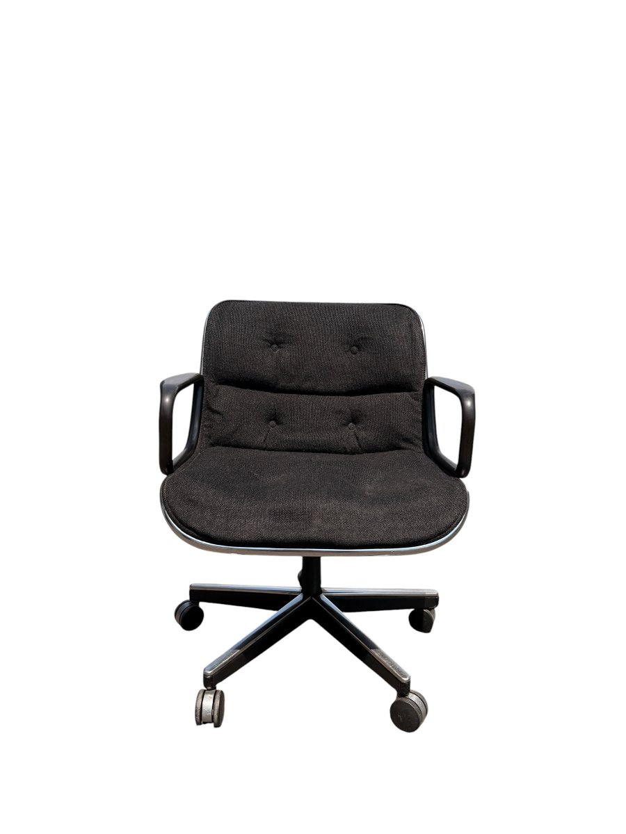 Fauteuil de Bureau "Executive" par Charles Pollock pour Knoll, Édition Historique (Tissu Gris)-photo-2
