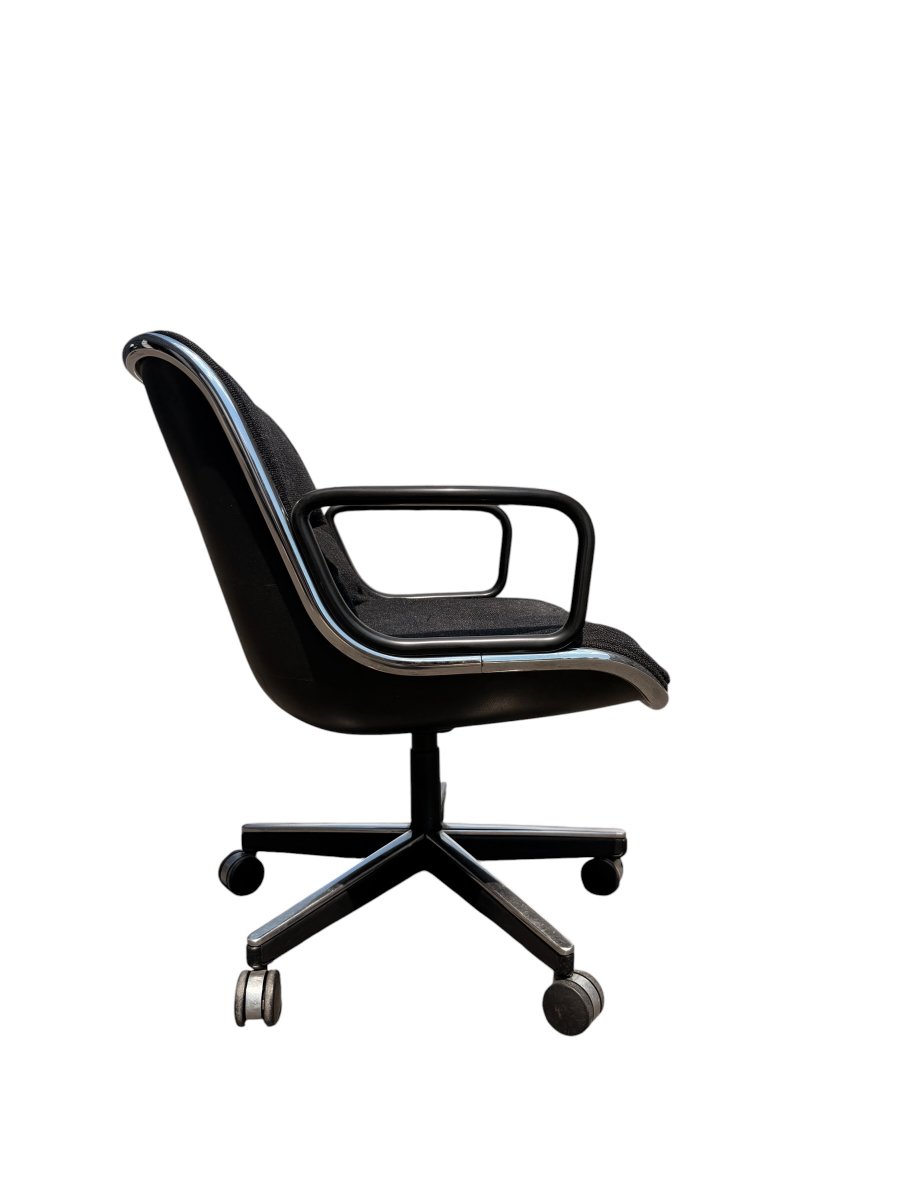 Fauteuil de Bureau "Executive" par Charles Pollock pour Knoll, Édition Historique (Tissu Gris)-photo-4