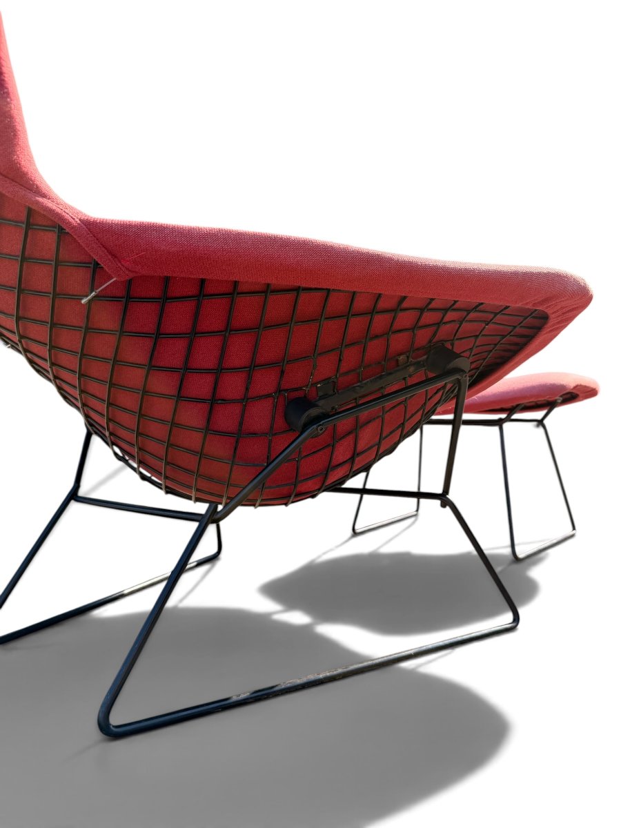 "bird" Armchair And Ottoman Set By Harry Bertoia For Knoll, C. 1960-photo-4