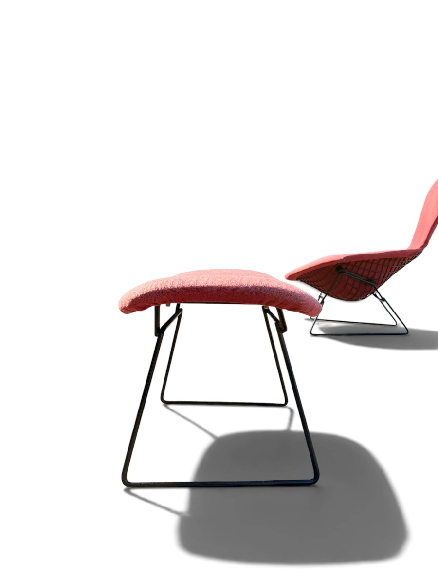"bird" Armchair And Ottoman Set By Harry Bertoia For Knoll, C. 1960-photo-8
