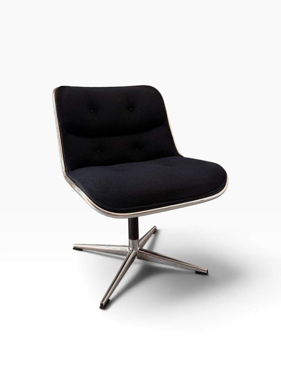 Fauteuil "Executive" sans accoudoirs par Charles Pollock pour Knoll, Première Édition