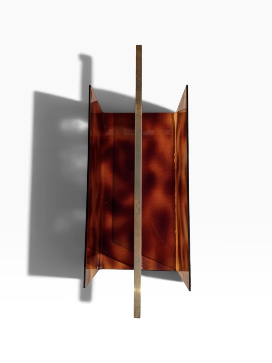 Magazine Rack And Umbrella Stand Attributed To Michel Dumas, Plexiglas, 1970-photo-4